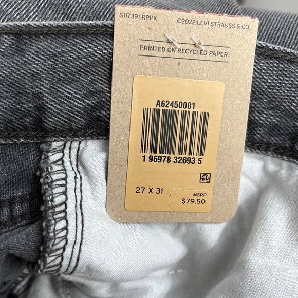 Levi’s ’94 Baggy Twisted Slit-Hem Jean 27x31 Washed Black - Picture 13 of 15